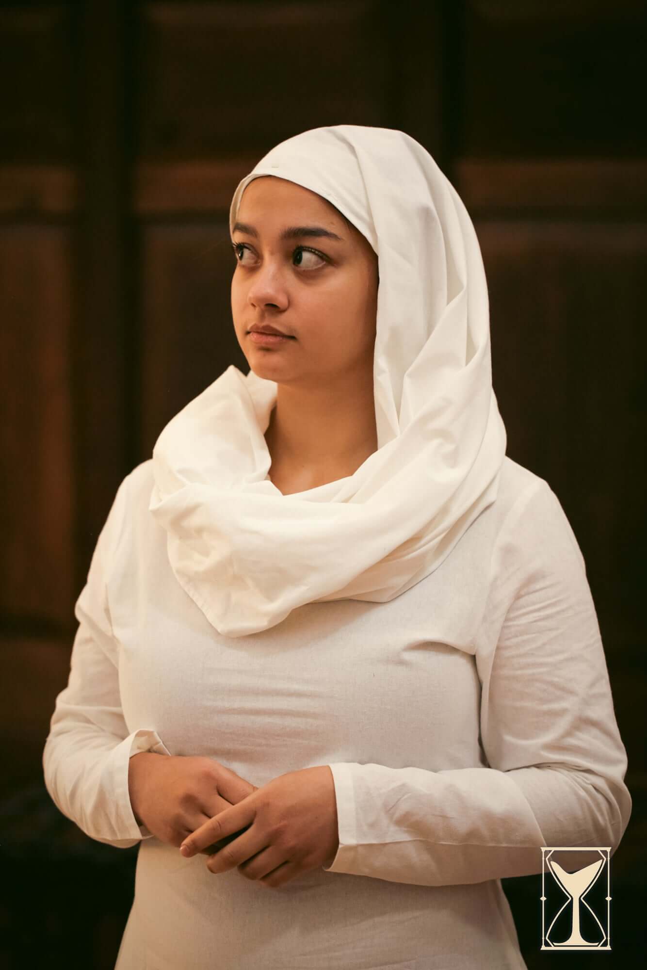 Rectangular Veil and Fillet - Cotton