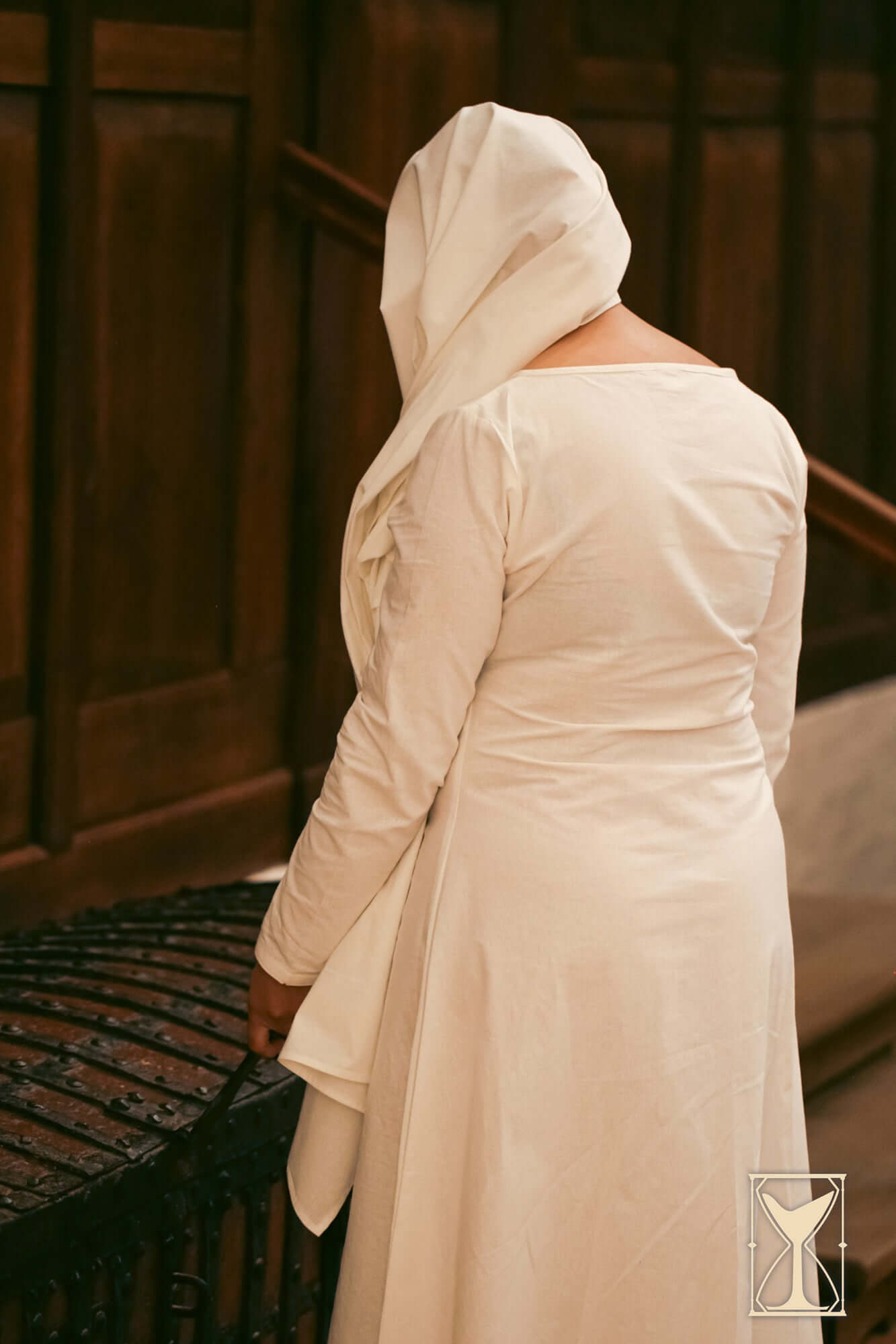Rectangular Veil and Fillet - Cotton
