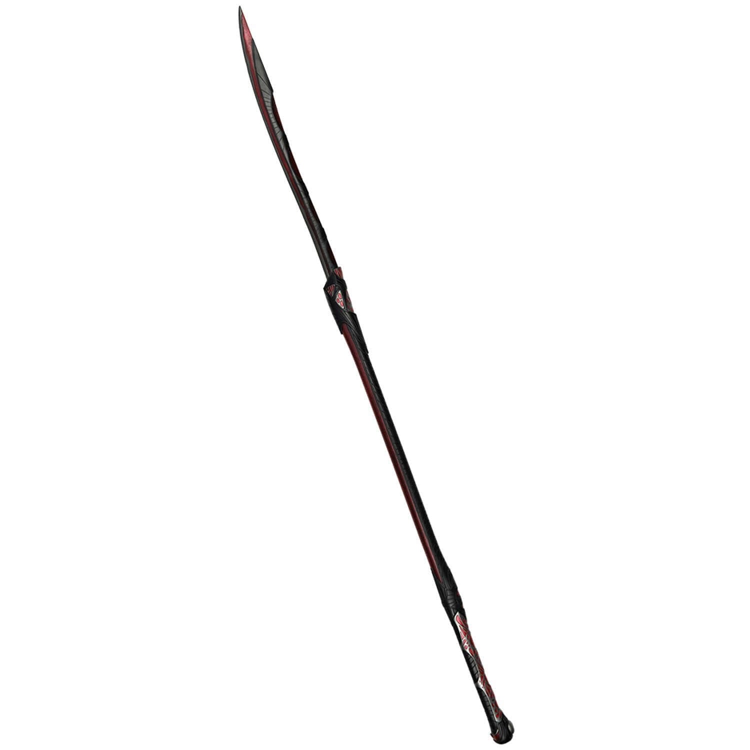Arkhol Polearm with intricate spider design and chitinous shell coloring, crafted from durable foam.