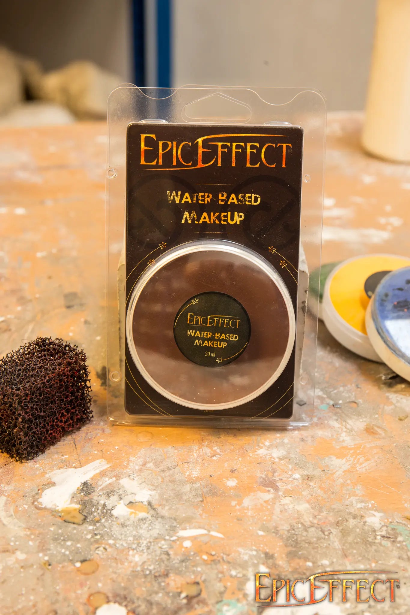 Water Based Make Up - Dark Brown compact makeup by Epic Effects showcasing deep pigmentation and easy removal.